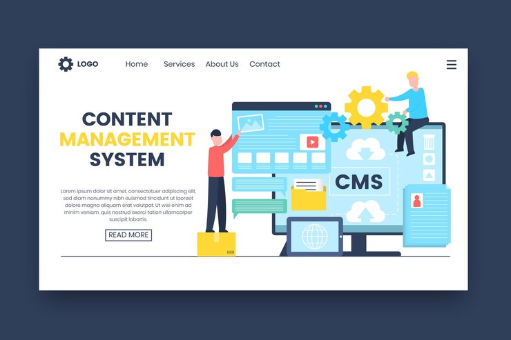 flat-cms-concept-landing-page-web-template_23-2148821107